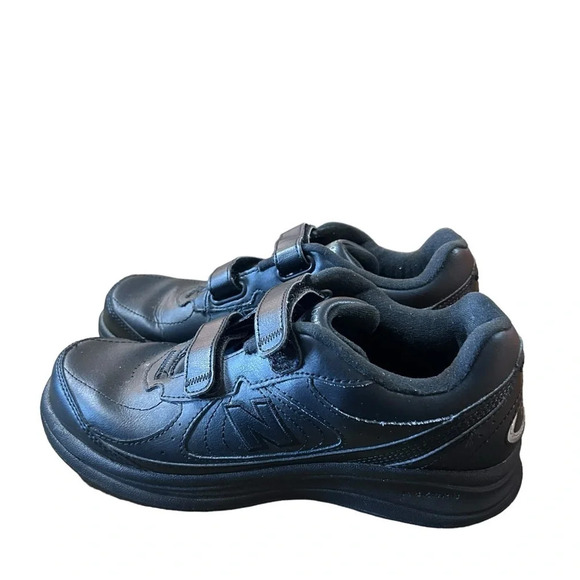 New Balance 577 Black Leather Hook and Loop Comfort Walking shoes size 9 - Picture 7 of 10